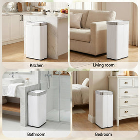 Devanti 70L Automatic Sensor Kitchen Bin – Touchless Smart Rubbish Bin - White