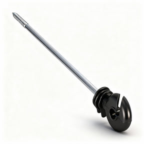 Giantz Electric Fence Ring Insulators 100pcs Stand off Screw in Insulator Black