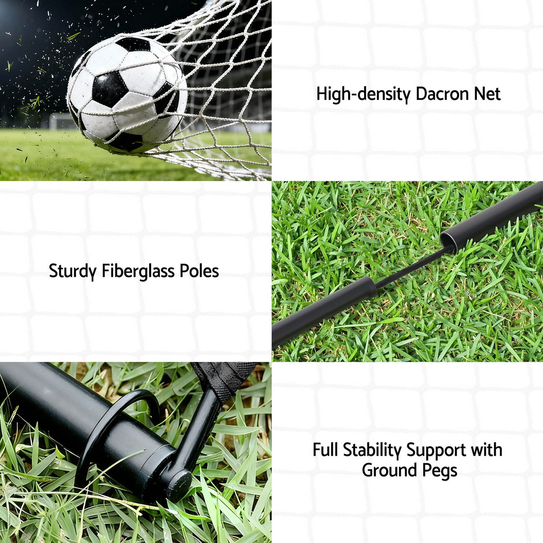 Everfit 2m Football Soccer Net Portable Goal Net Rebounder Sports Training