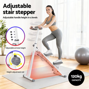 Everfit Step Machine Stair Climber for Home Gym Exercise Foldable LED Display Adjustable Handlebar