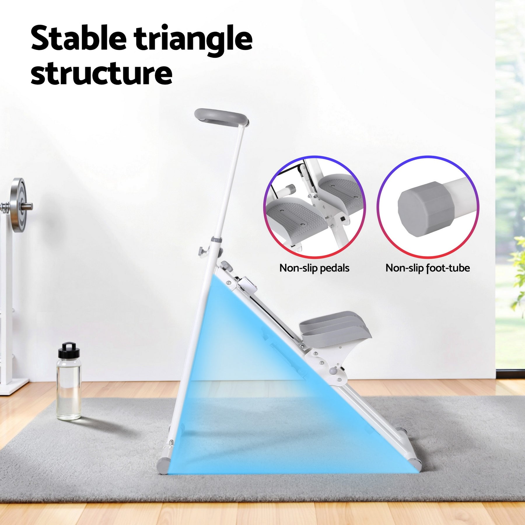 Everfit Step Machine Stair Climber for Home Gym Exercise Foldable LED Display Adjustable Handlebar