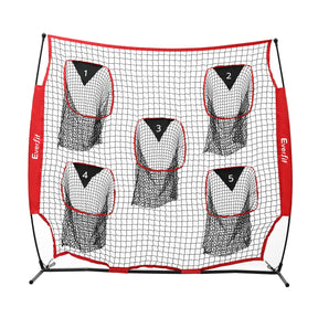 Everfit 1.8m Football Training Net 5 Target Portable Soccer Goal Nets Rebounder