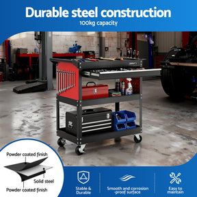 Giantz Tool Trolley Cart Rolling Cabinet with Drawer Workshop Garage Storage