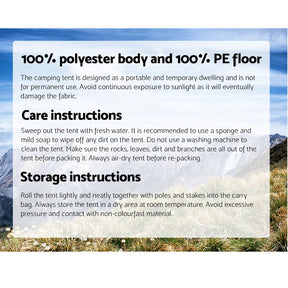 Weisshorn 4-Person Family Dome Tent | Quick Setup Camping Tent