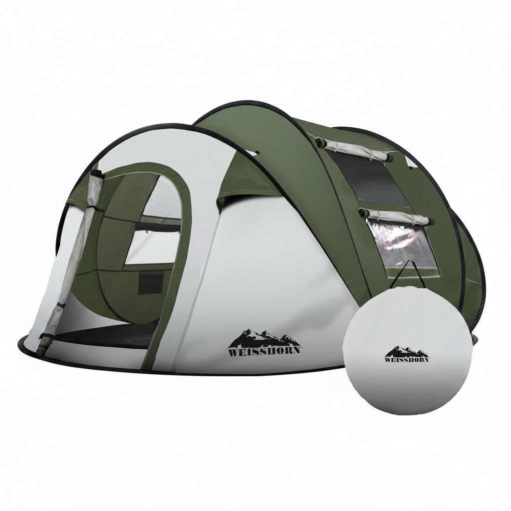 Weisshorn Instant Up Camping Tent 4-5 Person Pop up Tents Family Hiking Beach Dome