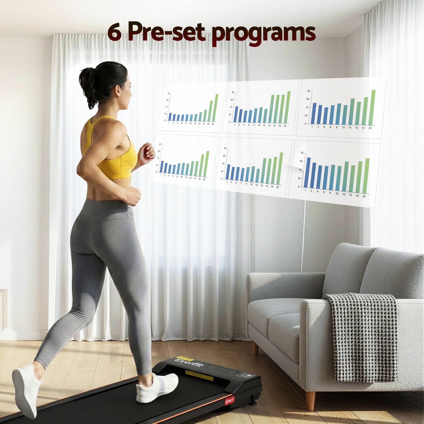 Everfit 3-in-1 Walking Pad Treadmill 12% Incline Under Desk 38cm Belt