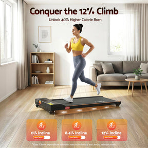 Everfit 3-in-1 Walking Pad Treadmill 12% Incline Under Desk 38cm Belt