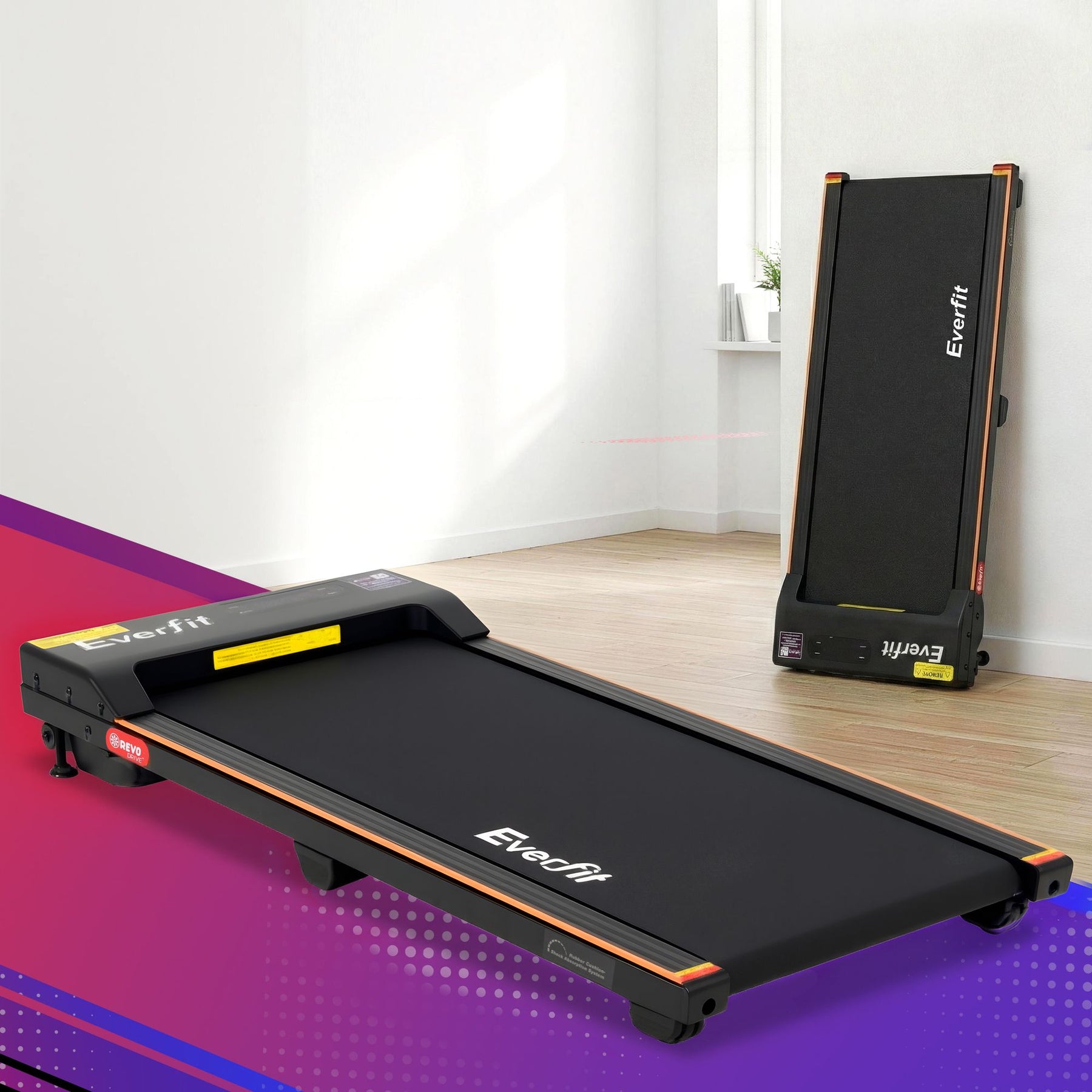 Everfit 3-in-1 Walking Pad Treadmill 12% Incline Under Desk 38cm Belt
