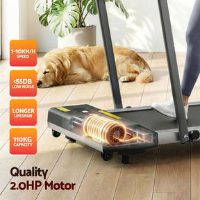 Everfit 2-in-1 Walking Pad Treadmill Under Desk Home Fitness Grey