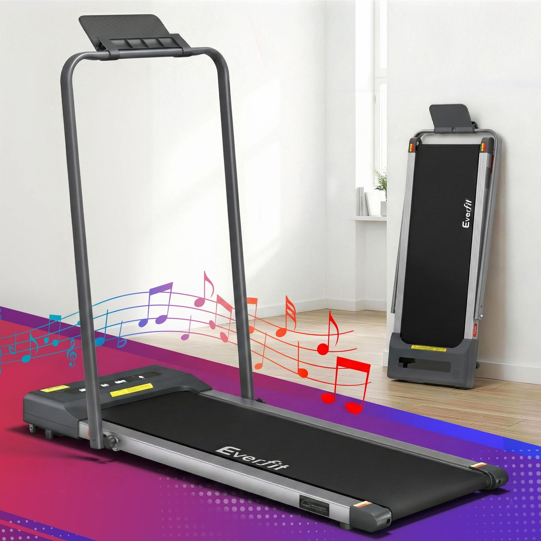 Everfit 2-in-1 Walking Pad Treadmill Under Desk Home Fitness Grey
