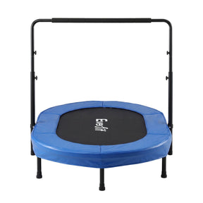 Everfit 56-Inch Foldable Fitness Trampoline Indoor Rebounder Adjustable Handrail