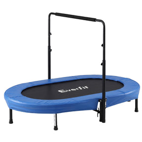 Everfit 56-Inch Foldable Fitness Trampoline Indoor Rebounder Adjustable Handrail