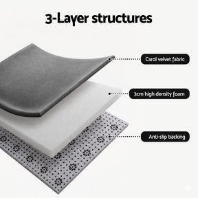Artiss Tatami Mat Floor Mattress 3cm Thick Futon Mattresses Mellow Mat Rugs Living Room Grey