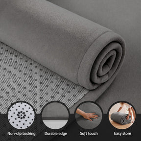 Artiss Tatami Mat Floor Mattress 3cm Thick Futon Mattresses Mellow Mat Rugs Living Room Grey