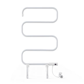 Devanti Heated Towel Rail Freestanding Wall Mounted S-Shape Electric Warmer Rack