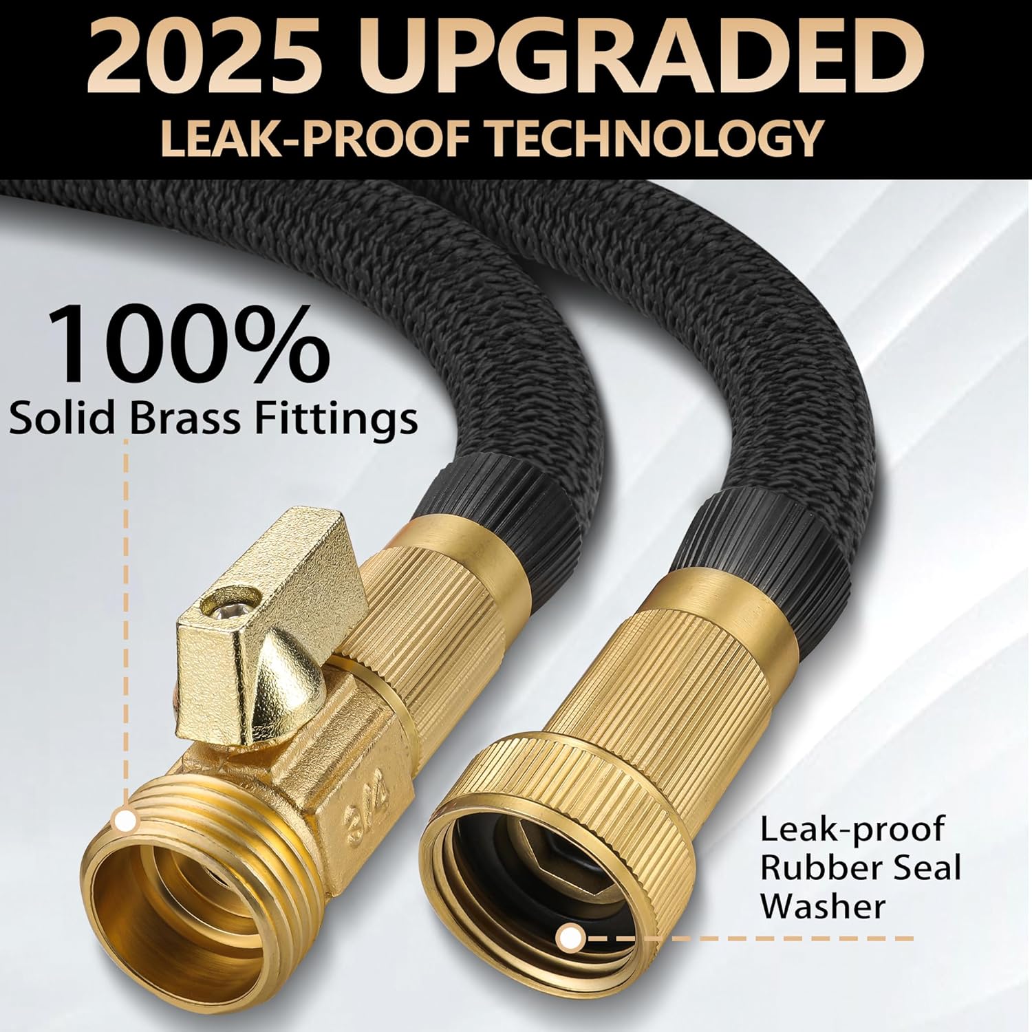 75FT Expandable Garden Hose with 10 Spray Nozzle