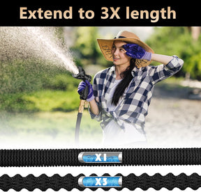 75FT Expandable Garden Hose with 10 Spray Nozzle