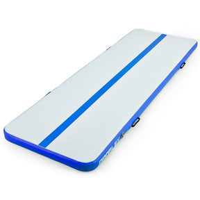 PROFLEX  300x100x10cm Inflatable Air Track Mat Tumbling Gymnastics, Blue & White, with Electric Pump