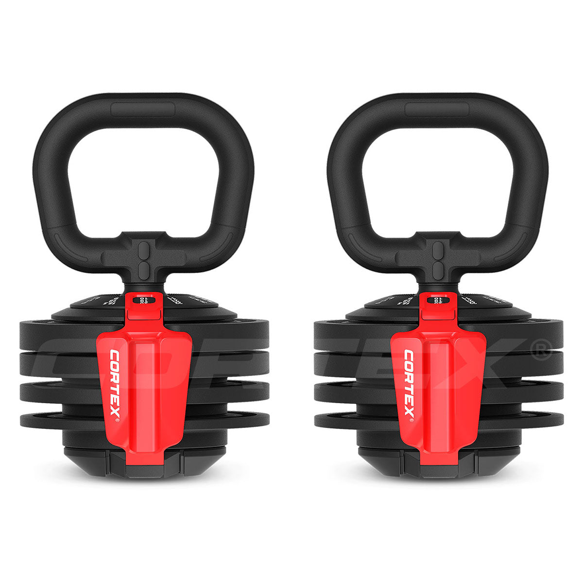 CORTEX Revolock V2 48kg Adjustable Dumbbell + Barbell + Kettlebell All-in-One Set with Stand (24kg Pair)