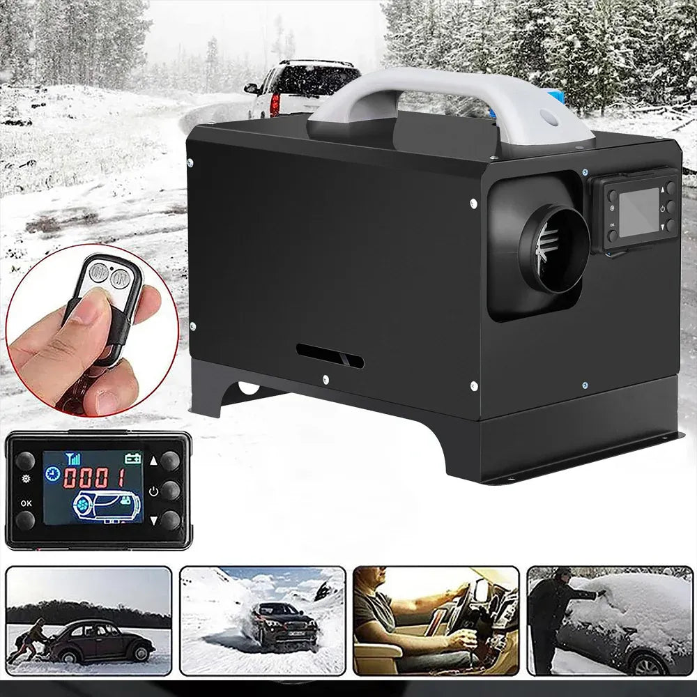 12V 8KW Diesel Air Heater Kit with LCD Display & Remote Control