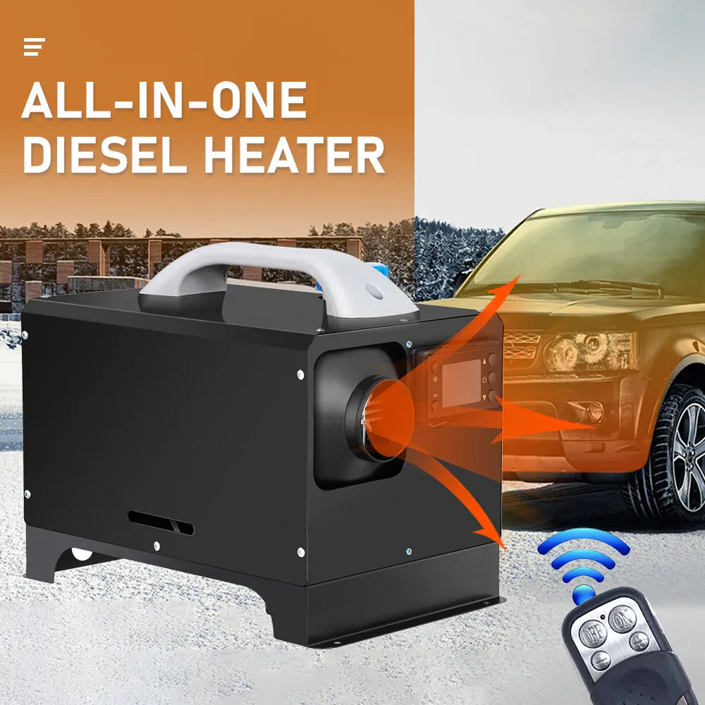 12V 8KW Diesel Air Heater Kit with LCD Display & Remote Control