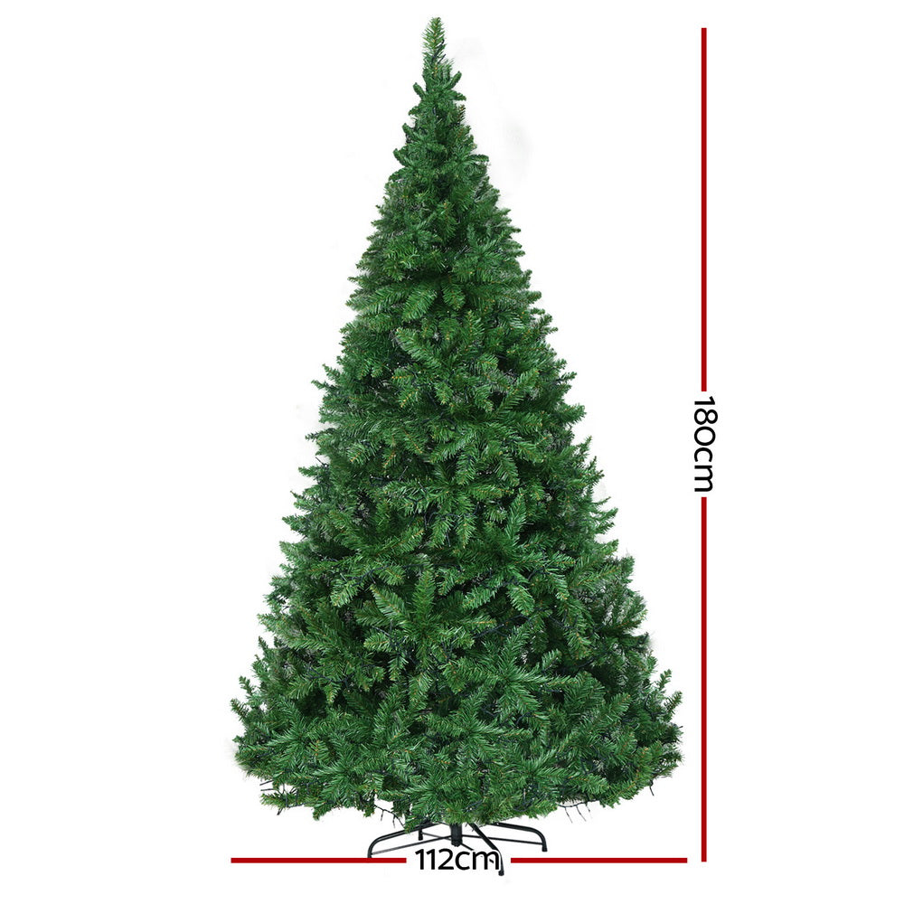 Jingle Jollys Christmas Tree 1.8m LED Xmas Tree Decorations 874 Tips