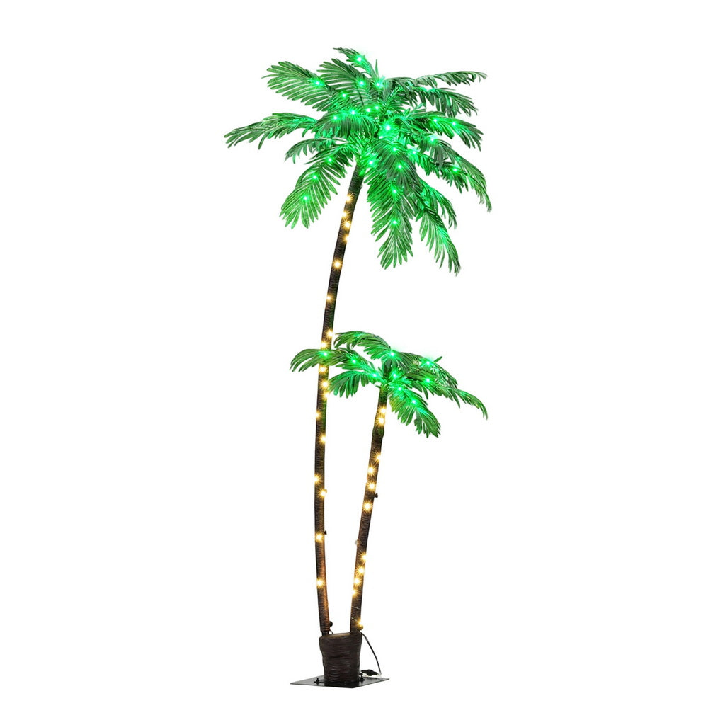 Jingle Jollys Christmas Tree 2.1m LED Lighted Xmas Palm Trees Party Decorations