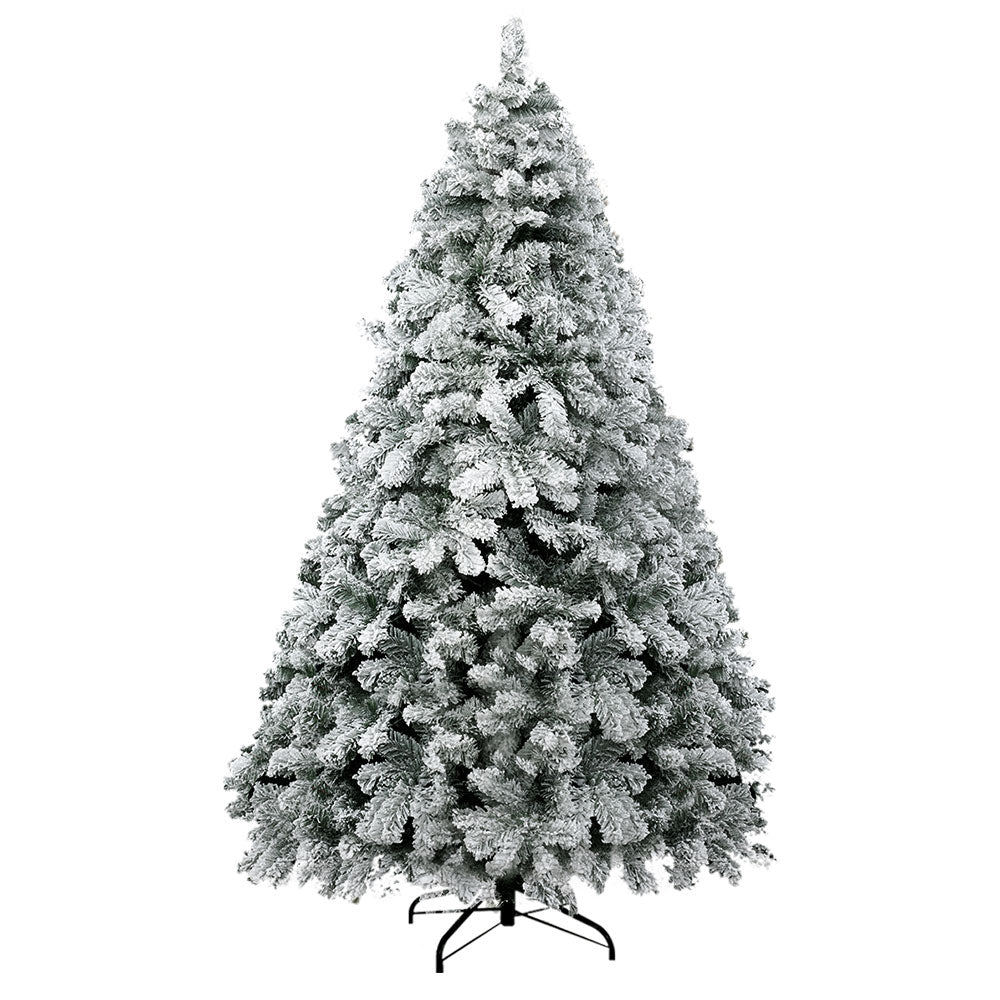 Jingle Jollys Christmas Tree 1.8m Snow Flocked Xmas Tree Decorations 468 Tips