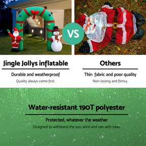 Jingle Jollys Christmas Inflatable Archwary 2.8M Illuminated Decorations