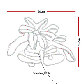 0.76M Christmas Lights 216 LED Bell Motif Light Decorations Jingle Jollys