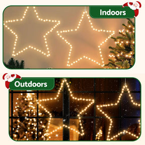 Jingle Jollys Christmas Lights 50cm Star 70 LED Xmas Decorations