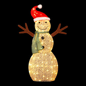 Jingle Jollys Christmas Lights 97cm Snowman 80 LED Decorations