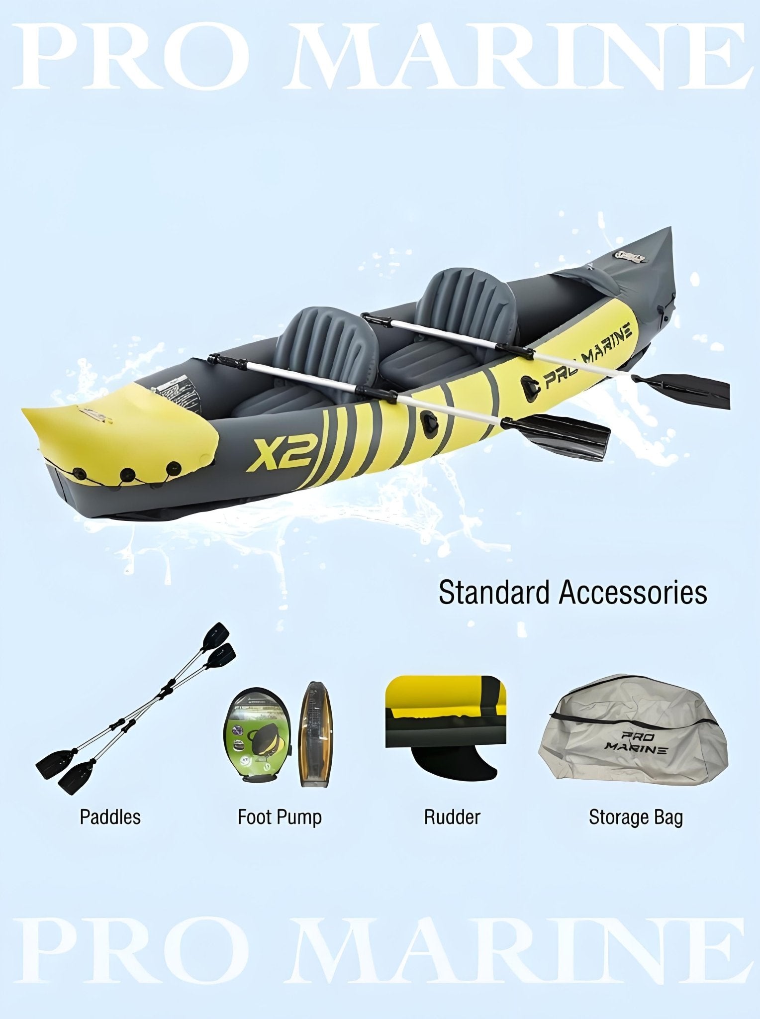 Advanced Elements Inflatable Kayak 2 Person Convertible Yellow - SportZone.co.nz