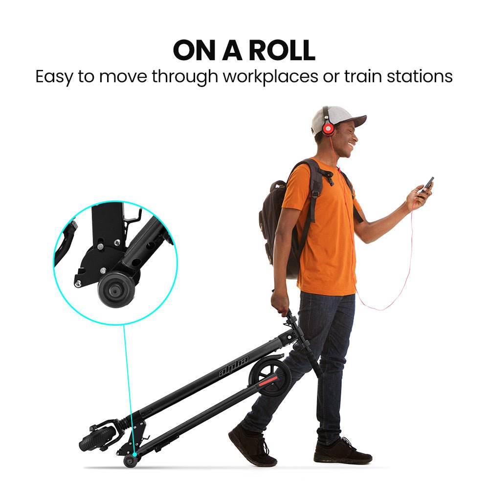 ALPHA Peak 300W 10Ah Electric Scooter, Suspension, for Adults or Teens, Black - SportZone.co.nz