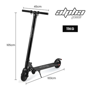 ALPHA Peak 300W 10Ah Electric Scooter, Suspension, for Adults or Teens, Black - SportZone.co.nz