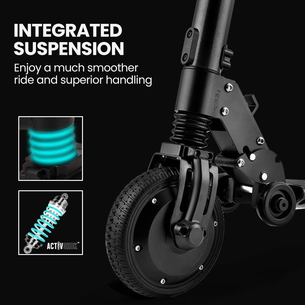 ALPHA Peak 300W 10Ah Electric Scooter, Suspension, for Adults or Teens, Black - SportZone.co.nz