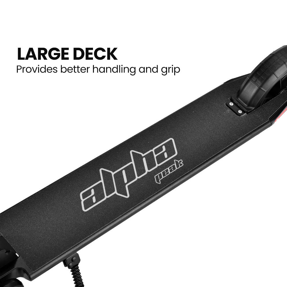 ALPHA Peak 300W 10Ah Electric Scooter, Suspension, for Adults or Teens, Black - SportZone.co.nz