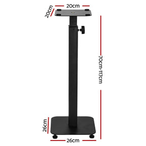 Alpha Speaker Stand 70 - 117cm Adjustable Height 2pcs - SportZone.co.nz