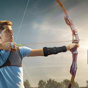 Archery Arm Guards - 1 Piece - Black - Adjustable - Wrist & Forearm Protection - Unisex - Suitable for Teens & Adults - SportZone.co.nz