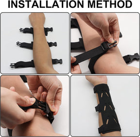 Archery Arm Guards - 1 Piece - Black - Adjustable - Wrist & Forearm Protection - Unisex - Suitable for Teens & Adults - SportZone.co.nz