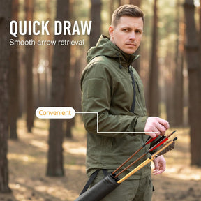 Archery Arrow Quiver Hip Tube with 2 - Tubes and Belt Clip Lightweight for Youth Carbon Wooden Crossbow Arrows Holder - SportZone.co.nz