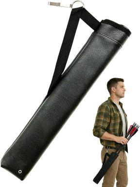 Archery Arrow Quiver Hip Tube with 2 - Tubes and Belt Clip Lightweight for Youth Carbon Wooden Crossbow Arrows Holder - SportZone.co.nz