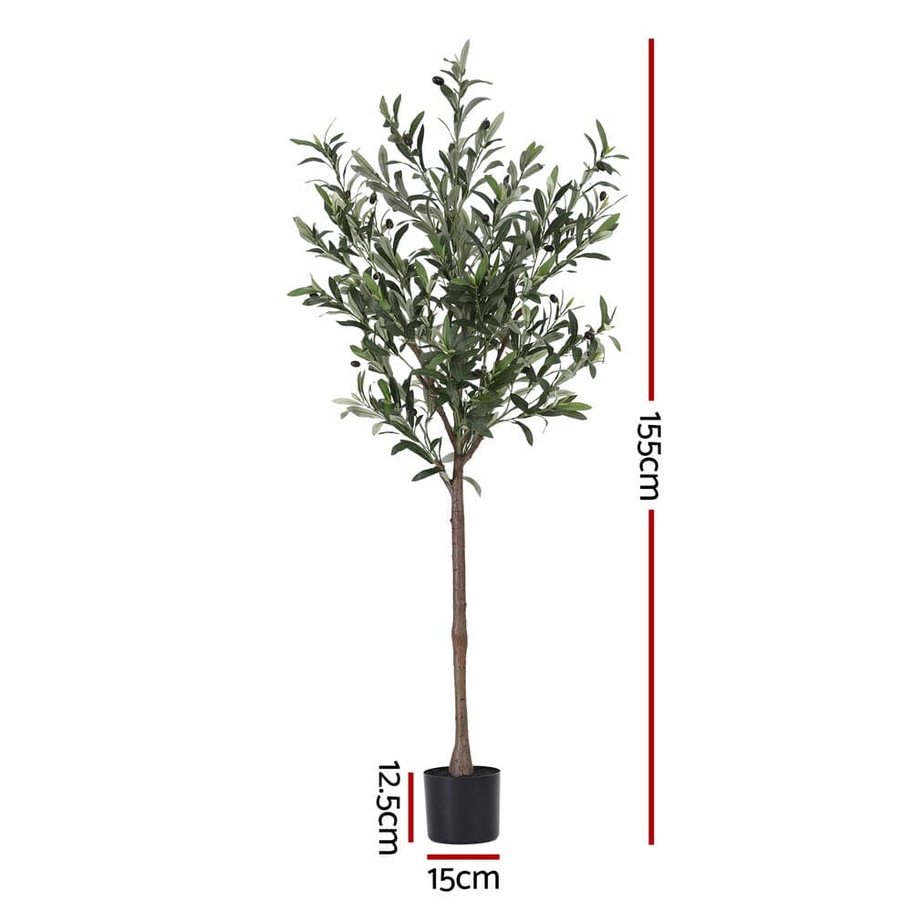 Artiss 155cm Artificial Olive Tree Faux Trees Indoor Decor Artificial Plants Lifelike Plant - SportZone.co.nz