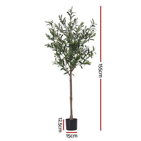 Artiss 155cm Artificial Olive Tree Faux Trees Indoor Decor Artificial Plants Lifelike Plant - SportZone.co.nz