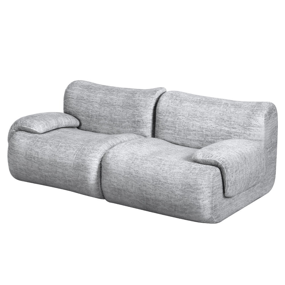 Artiss 2 Seater Sofa Modular Sectional Sofas Couch Bed No Assembly Living Room Grey - SportZone.co.nz