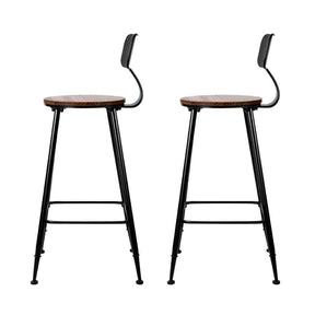 Artiss 2x Bar Stools Vintage Metal Chairs - SportZone.co.nz