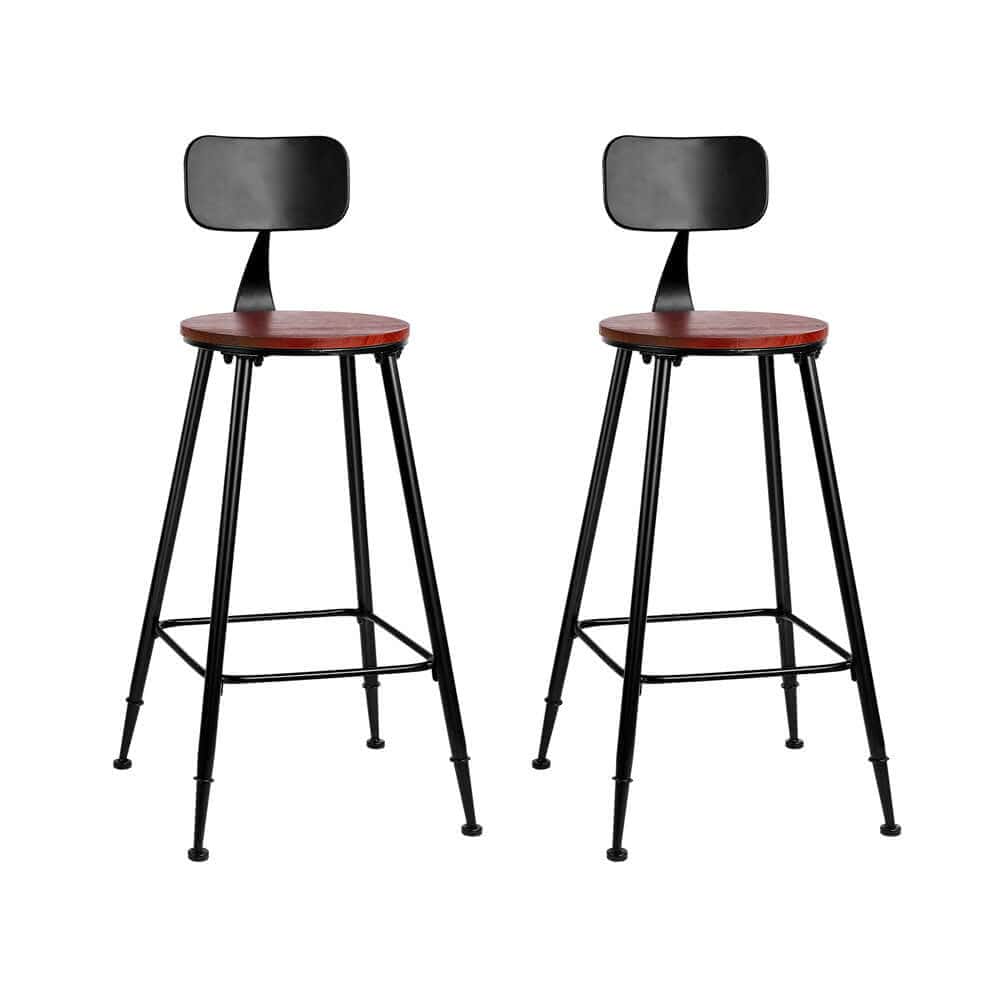 Artiss 2x Bar Stools Vintage Metal Chairs - SportZone.co.nz