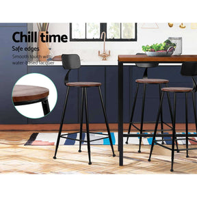 Artiss 2x Bar Stools Vintage Metal Chairs - SportZone.co.nz