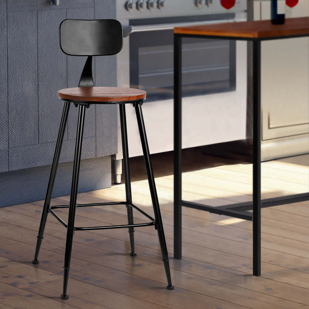 Artiss 2x Bar Stools Vintage Metal Chairs - SportZone.co.nz