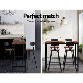 Artiss 2x Bar Stools Vintage Metal Chairs - SportZone.co.nz
